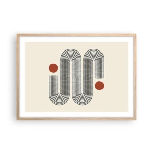 Een poster in een licht eiken lijst - Van het begin tot het eind - 70x50 cm