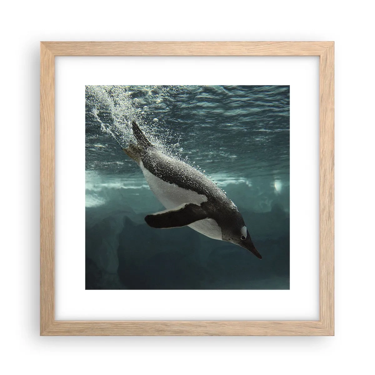 Een poster in een licht eiken lijst - Welkom in mijn wereld - 30x30 cm