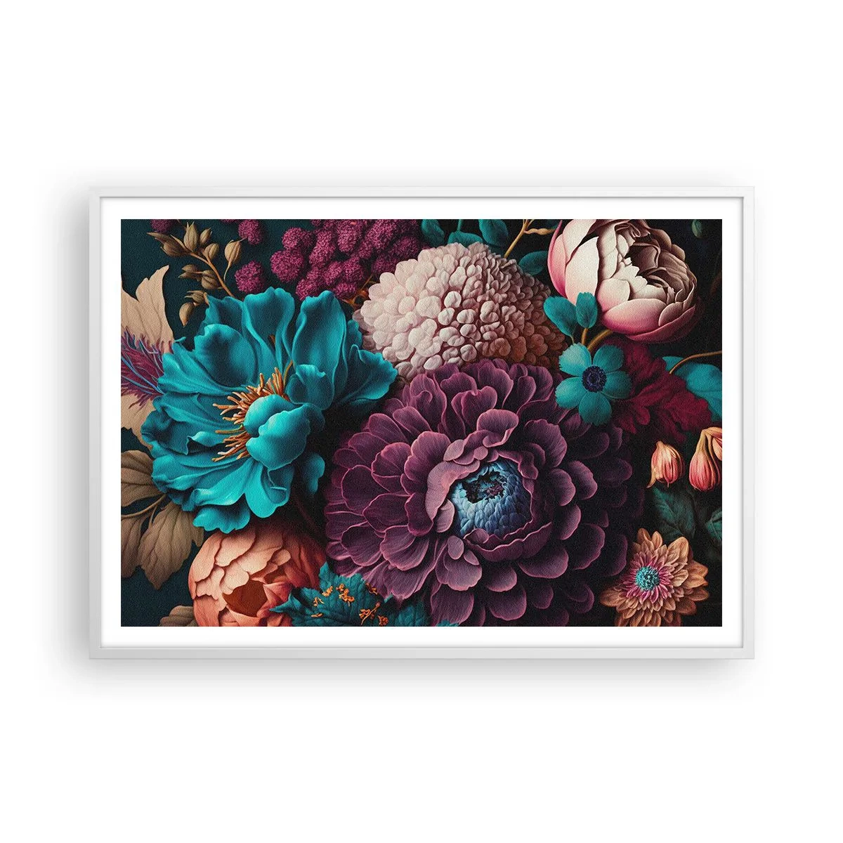 Poster in een witte lijst - Natuur in overvloed - 100x70 cm