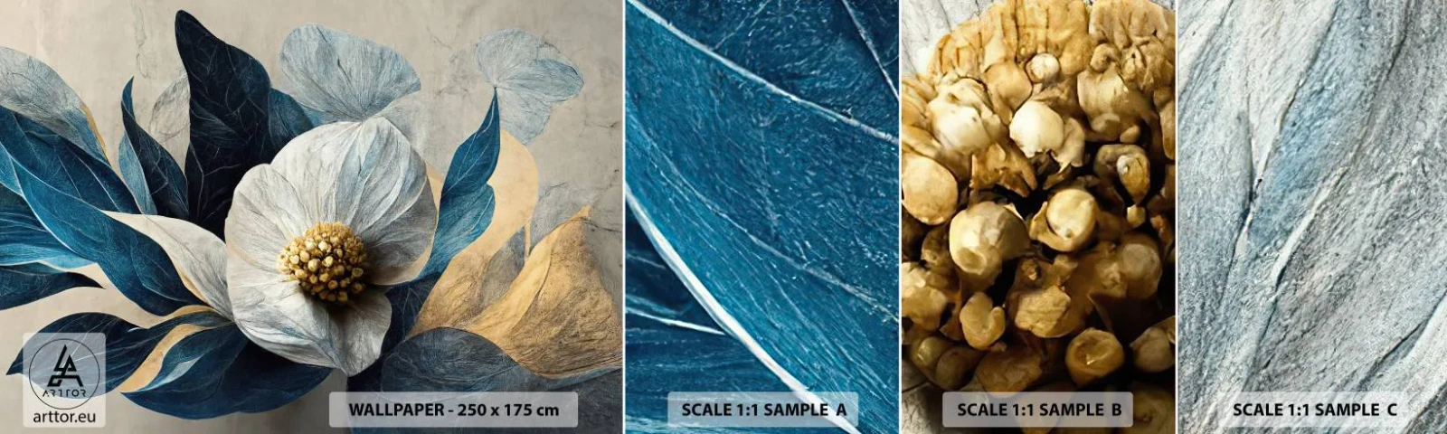 Fotobehang Staaltje Standard Eco - Hij heeft een hart van goud - Bloem, Elegant, Deel - 100x30 cm