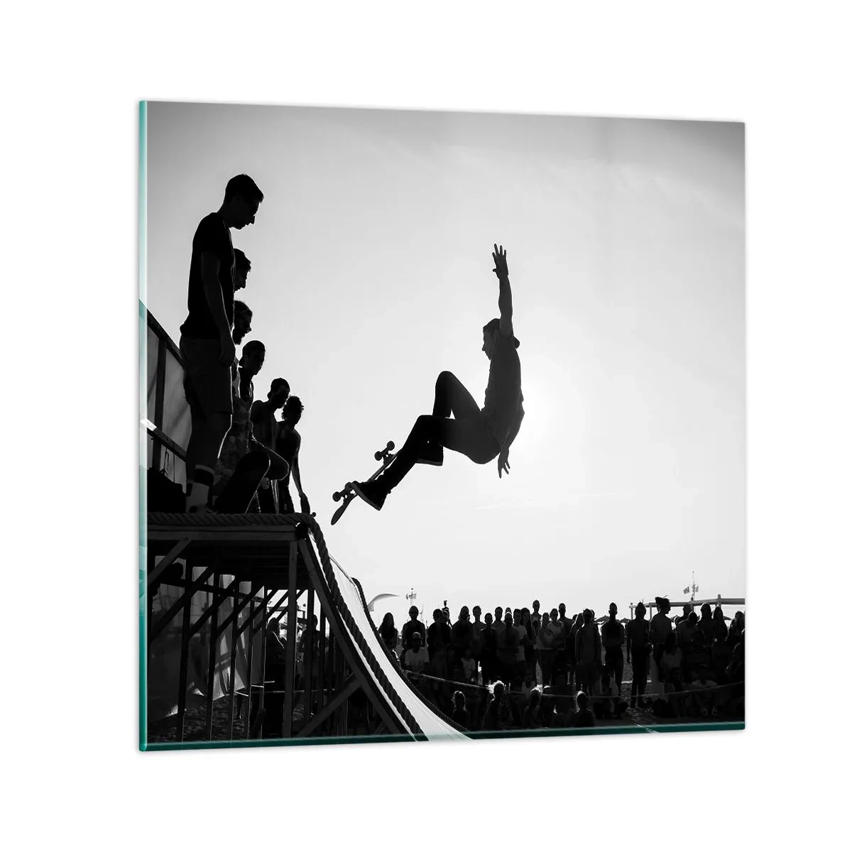 Schilderen op glas - Helden en kijkers - 50x50 cm