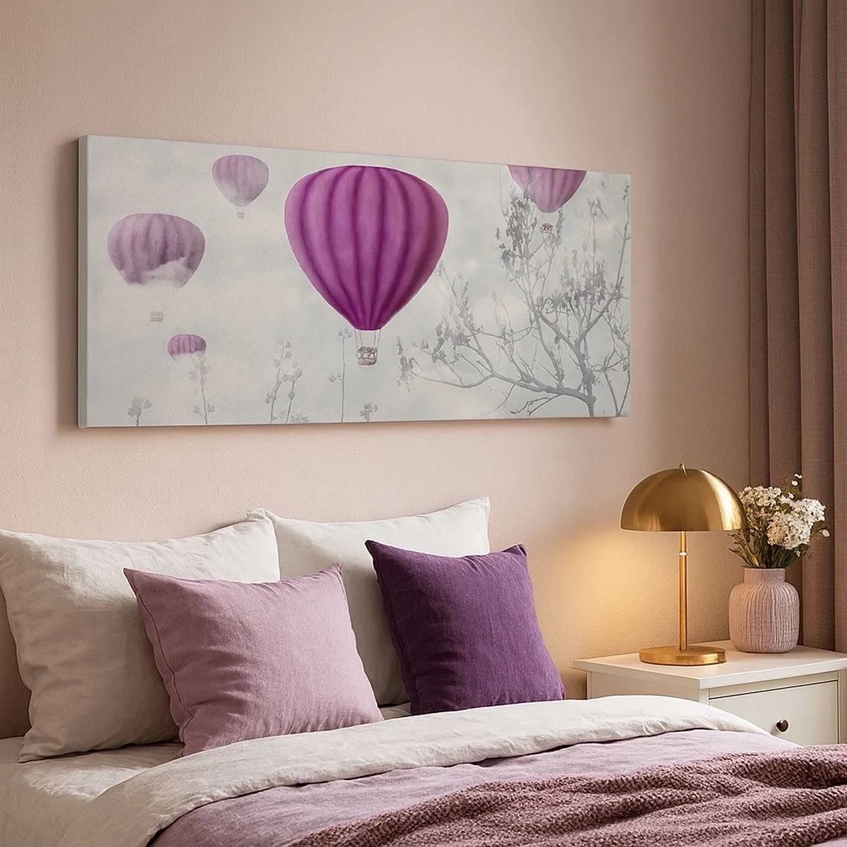 Schilderen op canvas - Als schepen in de lucht - 100x40 cm