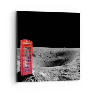 Schilderen op canvas - Een kosmische grap - 70x70 cm