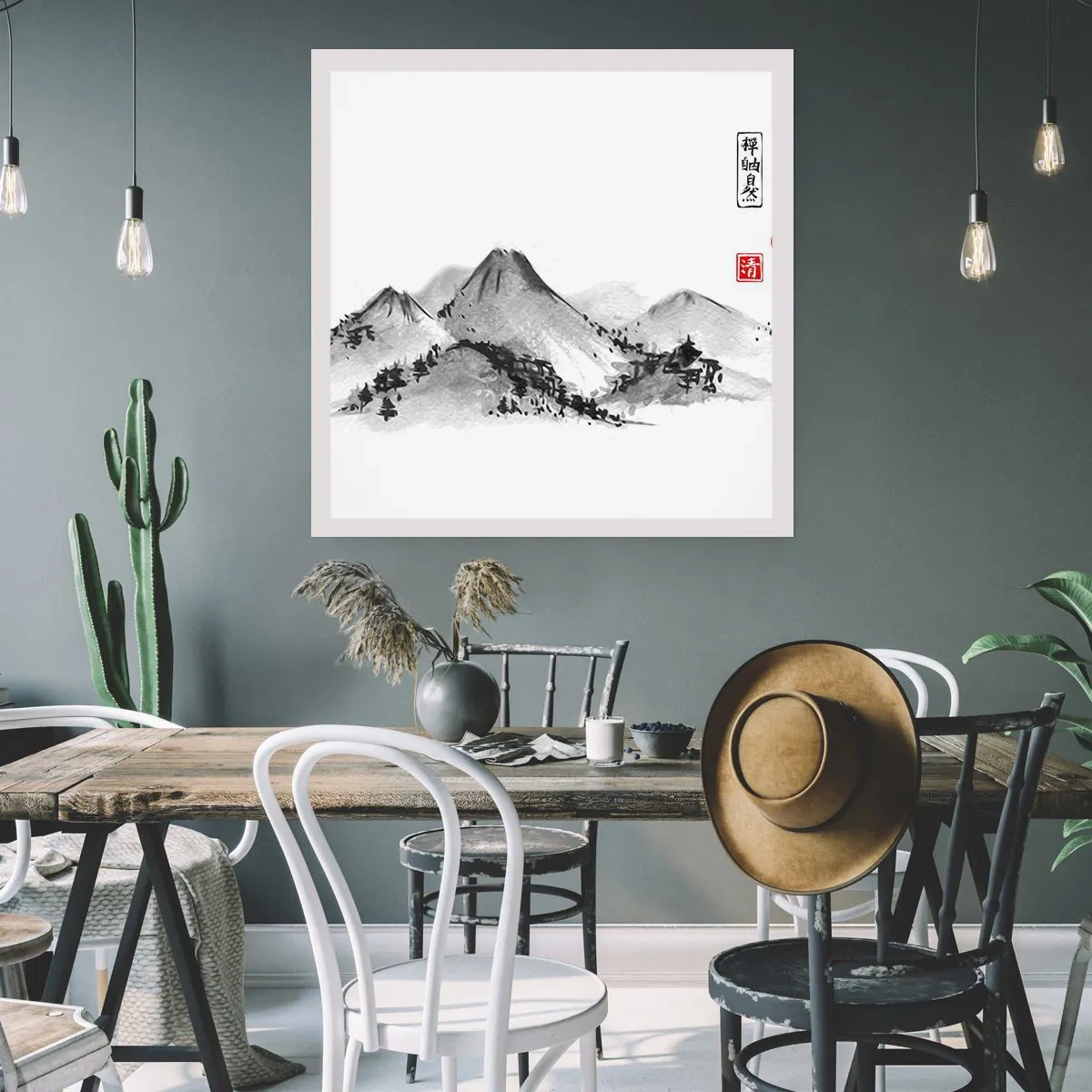 Poster - Oneindige verte - 40x40 cm