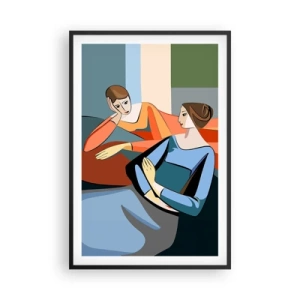 Poster in een zwarte lijst - Een moment van vertrouwen - 61x91 cm