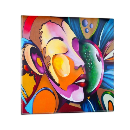 Schilderen op glas - Aanraken met kleur - 30x30 cm