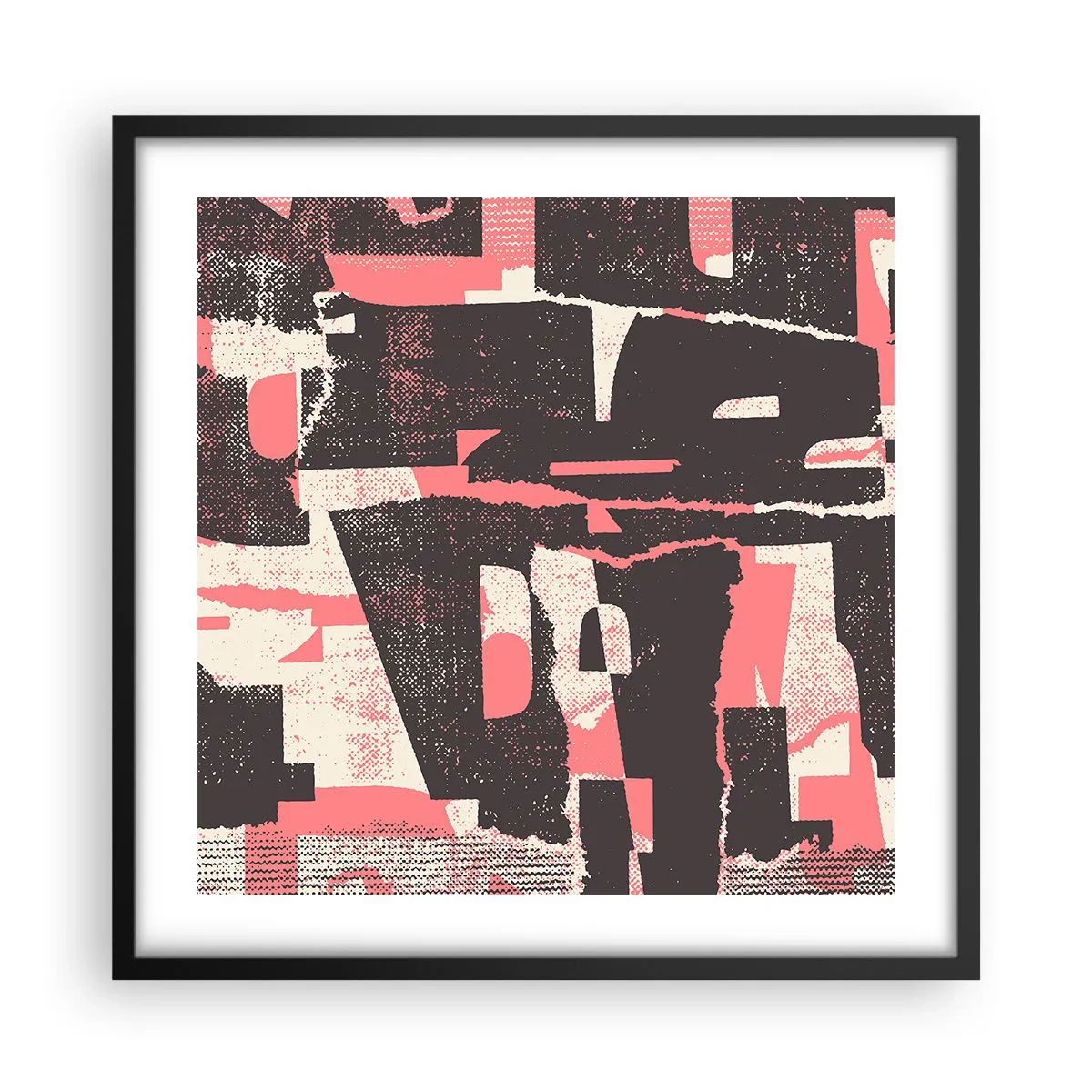 Poster in een zwarte lijst - Al dit lawaai - 50x50 cm