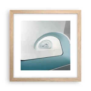 Een poster in een licht eiken lijst - Naar de bodem van de blauwe - 30x30 cm