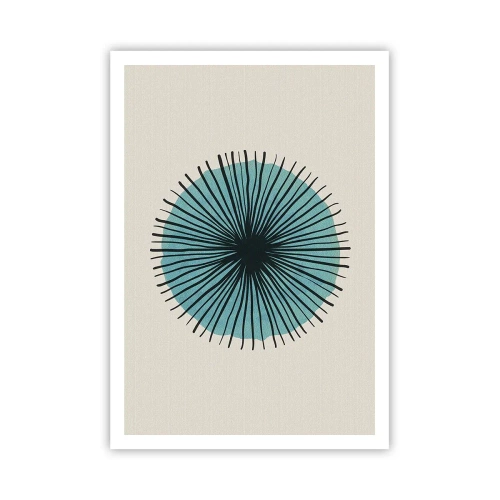 Poster - Stralend in het blauw - 70x100 cm