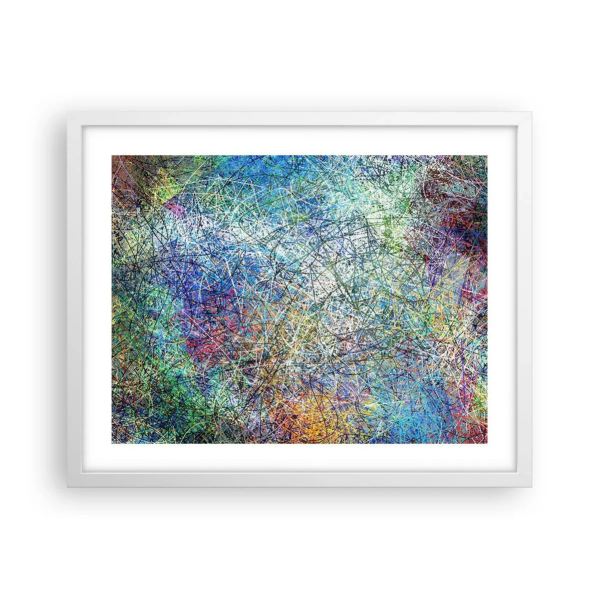 Poster in een witte lijst - Het is niet zo eenvoudig - 50x40 cm