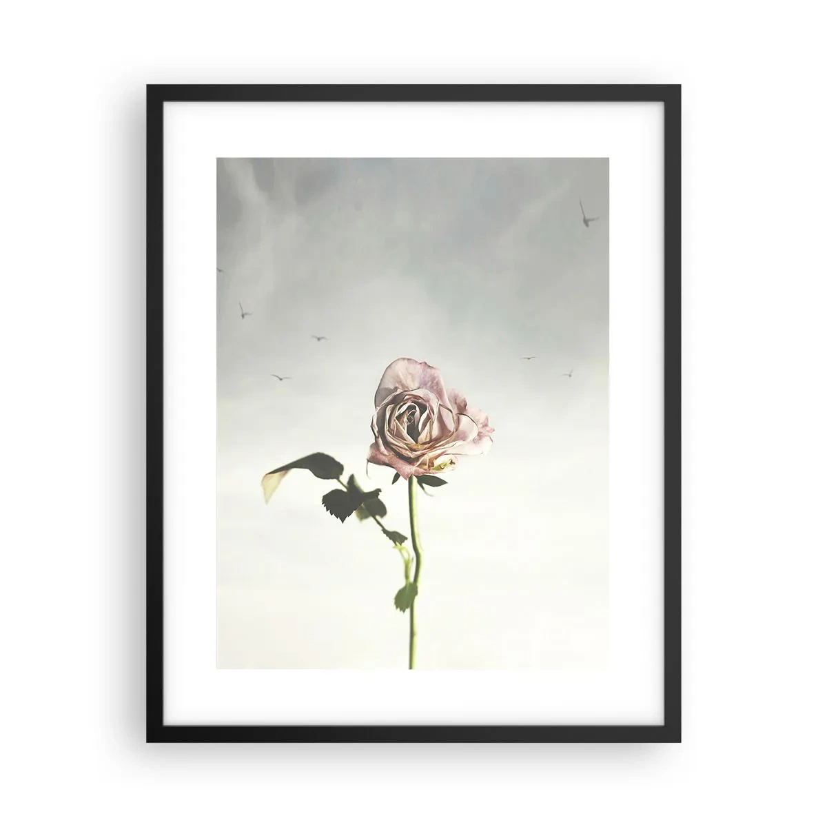 Poster in een zwarte lijst - Begroeting van de lente - 40x50 cm