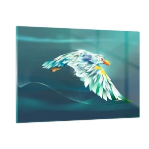 Schilderen op glas - De adelaar van je vluchten is de kracht - 120x80 cm