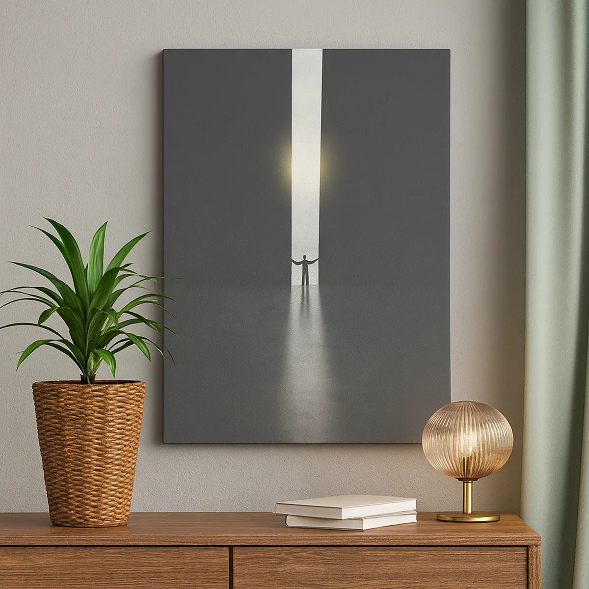 Schilderen op canvas - Een stap naar een mooie toekomst - 50x70 cm