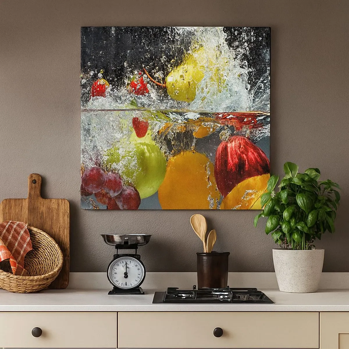 Schilderen op canvas - Fruit verfrissing - 30x30 cm