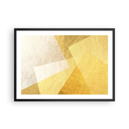 Poster in een zwarte lijst - Geometrie weer - 70x50 cm