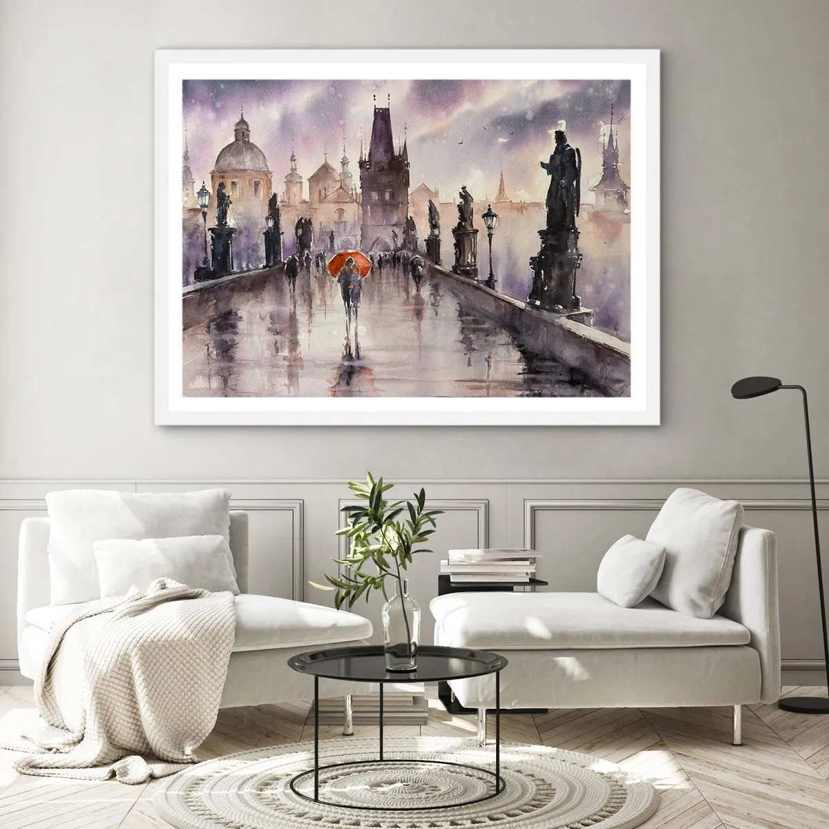 Poster in een witte lijst - Mensen veranderen niet - 100x70 cm