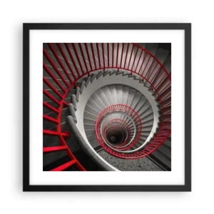 Poster in een zwarte lijst - Architectuur plezier - 40x40 cm