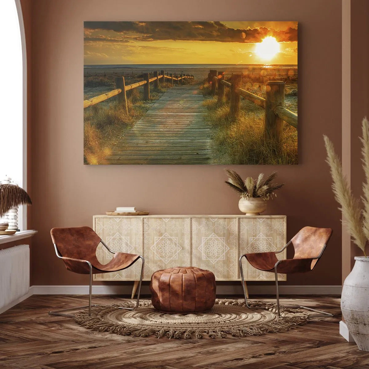 Schilderen op canvas - Badend in oud goud - 120x80 cm