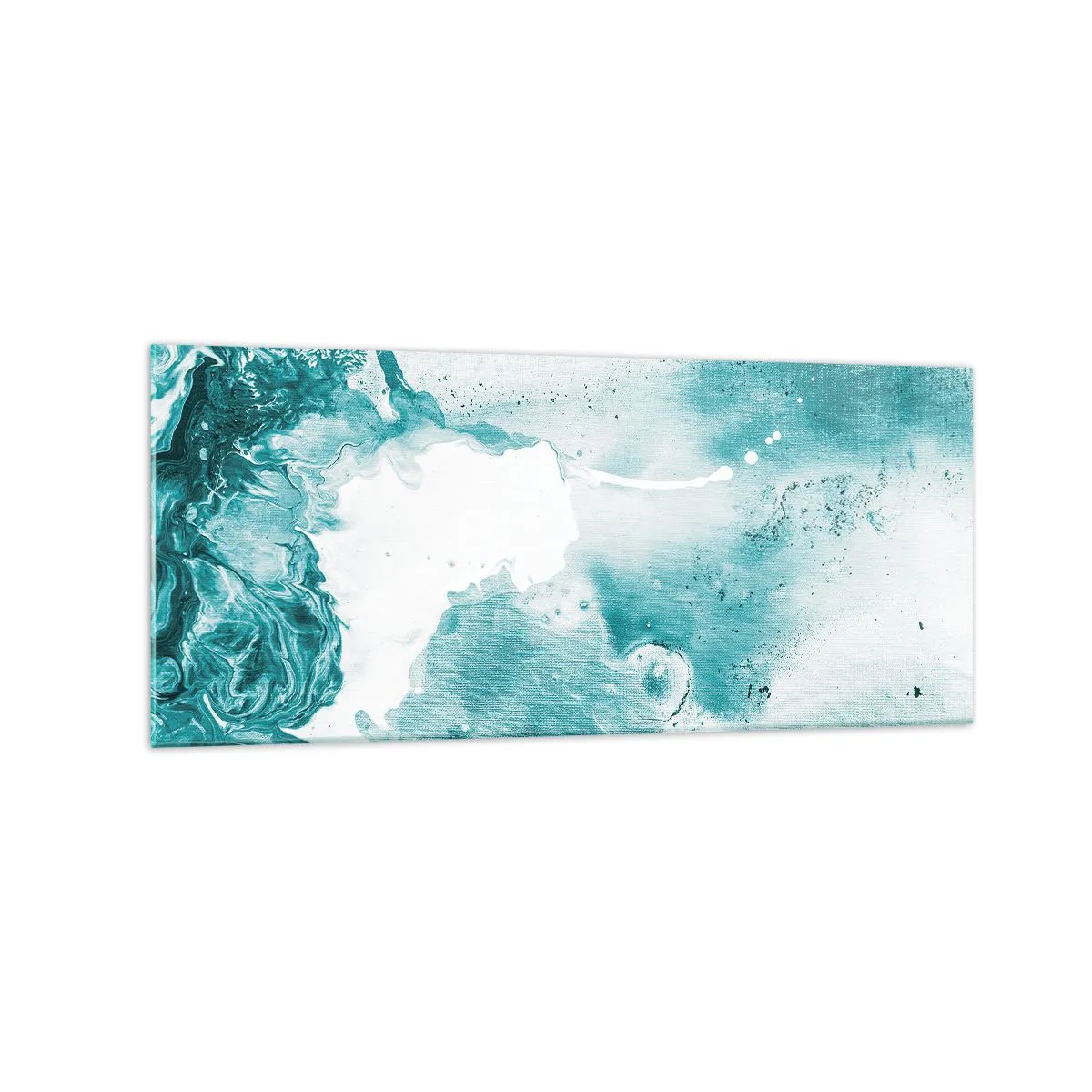 Schilderen op glas - Moerast van blauw - 120x50 cm