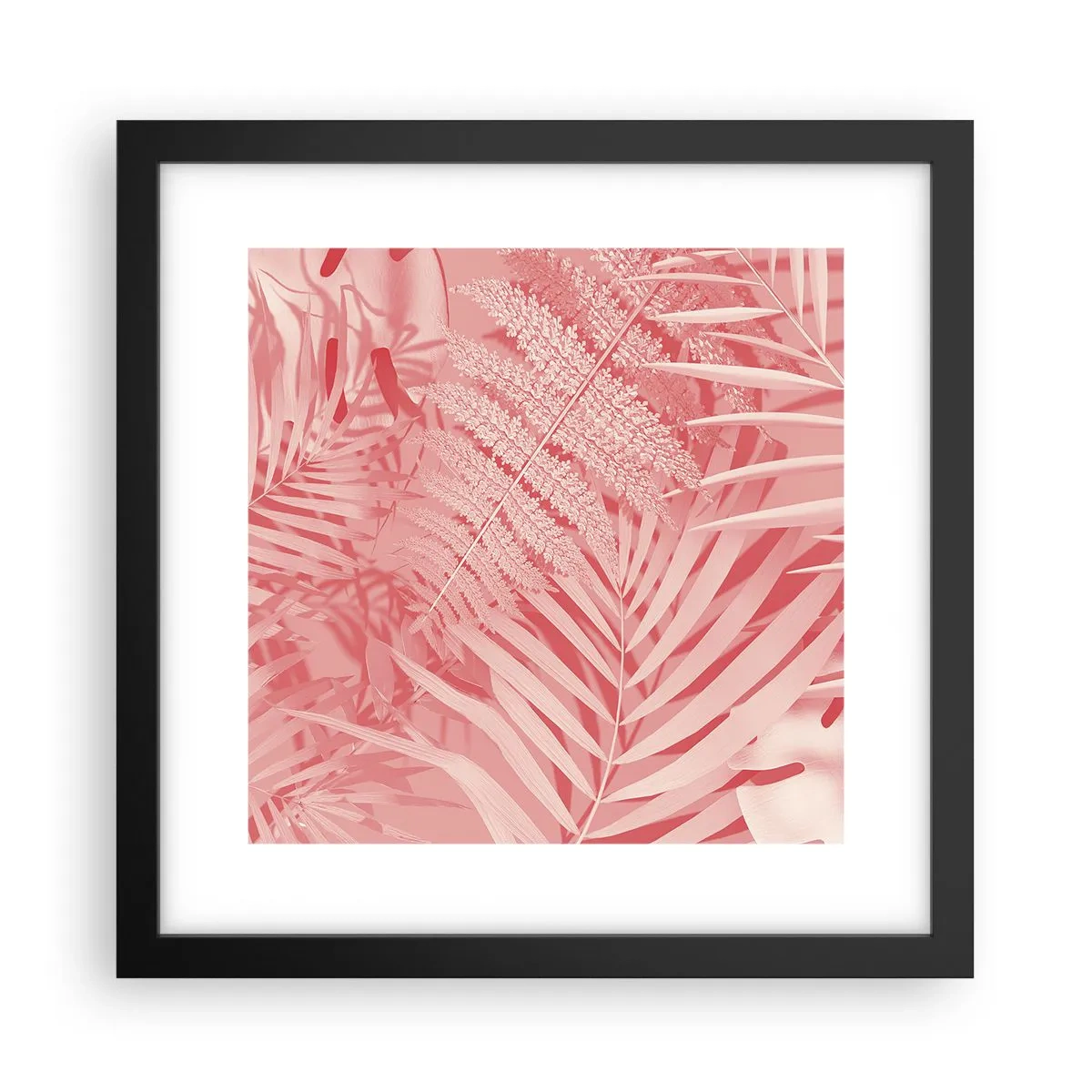 Poster in een zwarte lijst - Roze concept - 30x30 cm