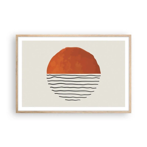 Een poster in een licht eiken lijst - In het Japanse klimaat - 91x61 cm