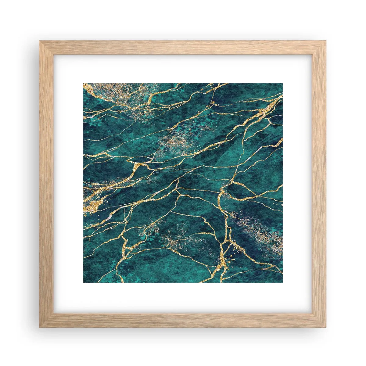Een poster in een licht eiken lijst - Goudmijn - 30x30 cm