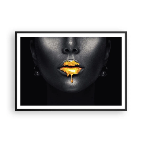 Poster in een zwarte lijst - Goldmouth - 100x70 cm