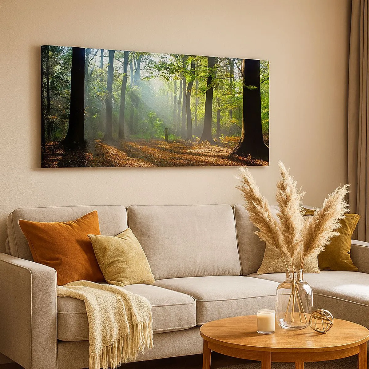 Schilderen op canvas - Lichten en schaduwen - 100x40 cm