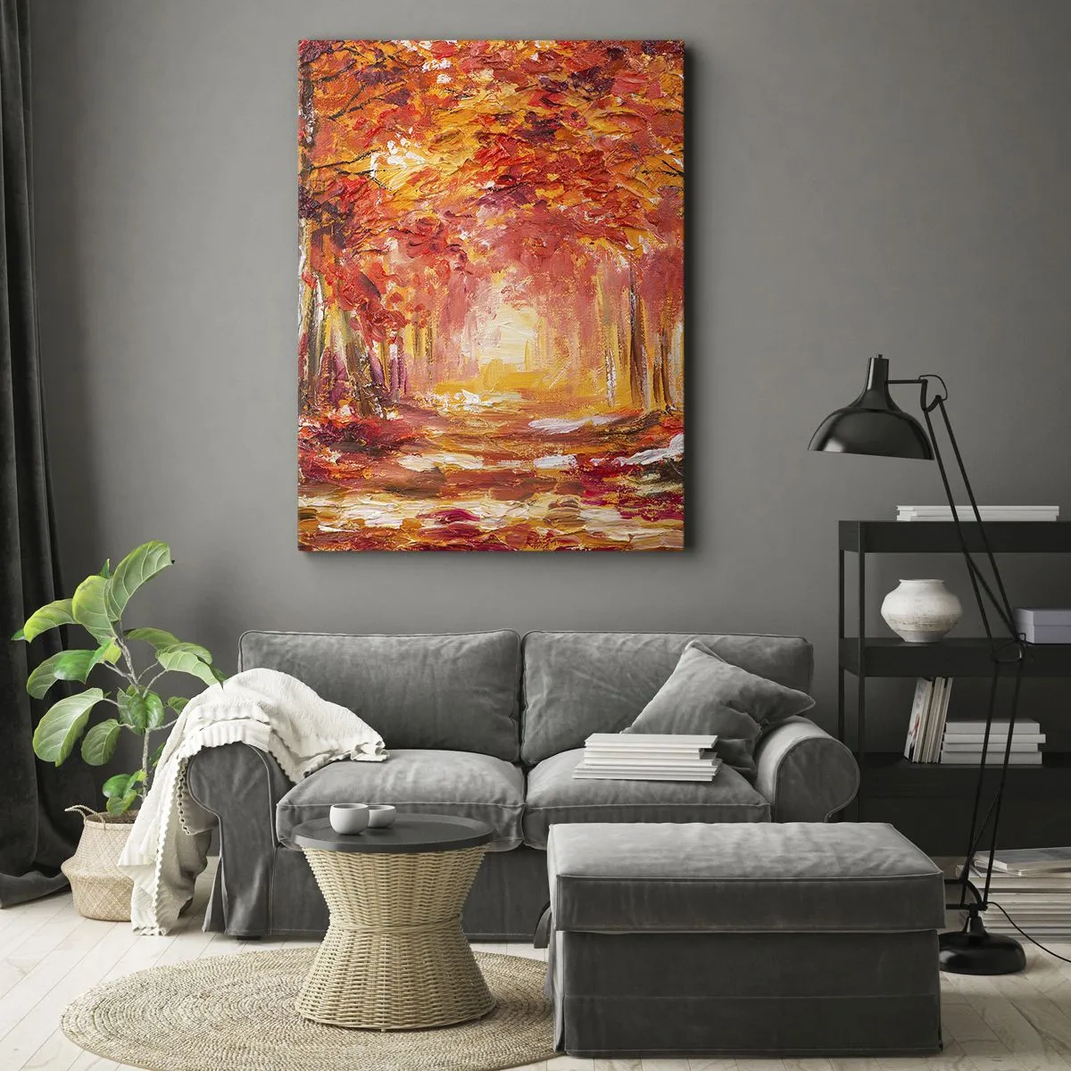 Schilderen op canvas - Koperen bos - 45x80 cm