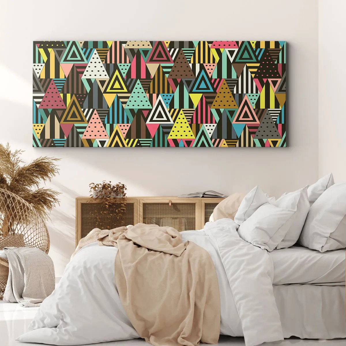 Schilderen op canvas - In ritme op drie - 100x40 cm