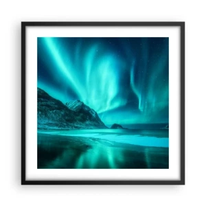 Poster in een zwarte lijst - Wonderen van het Noorden - 50x50 cm