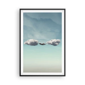 Poster in een zwarte lijst - Het geluk van het moment - 61x91 cm
