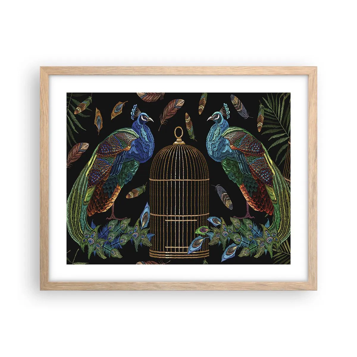 Een poster in een licht eiken lijst - In koninklijke gewaden - 50x40 cm