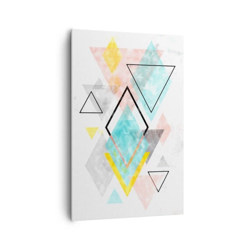 Schilderen op canvas - Geometrisch spel - 80x120 cm