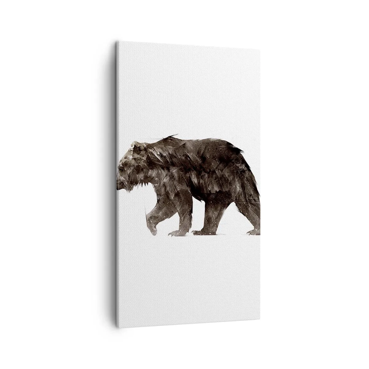 Schilderen op canvas - Ik draag altijd echt bontjasje! - 45x80 cm