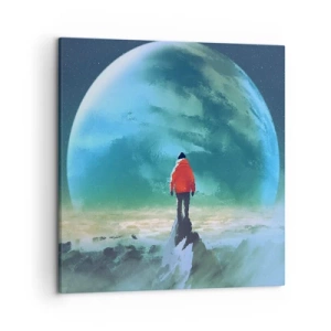 Schilderen op canvas - Ontdekkingsreiziger van het nieuwe land - 50x50 cm