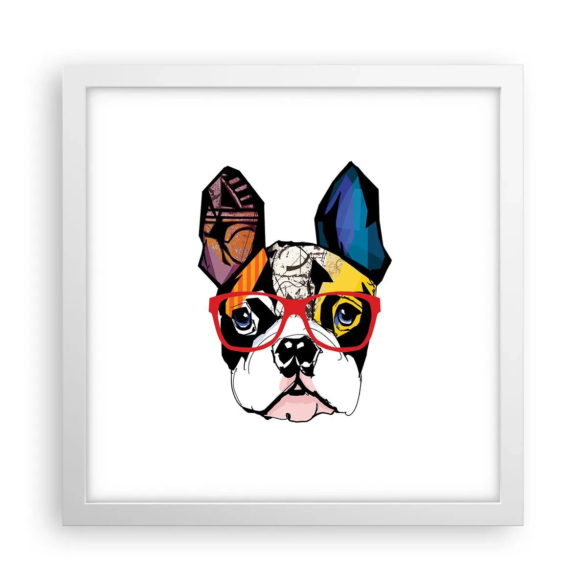 Poster in een witte lijst - intellectueel - 30x30 cm