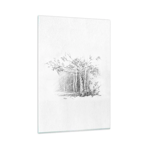 Schilderen op glas - Het licht van het berkenbos - 80x120 cm