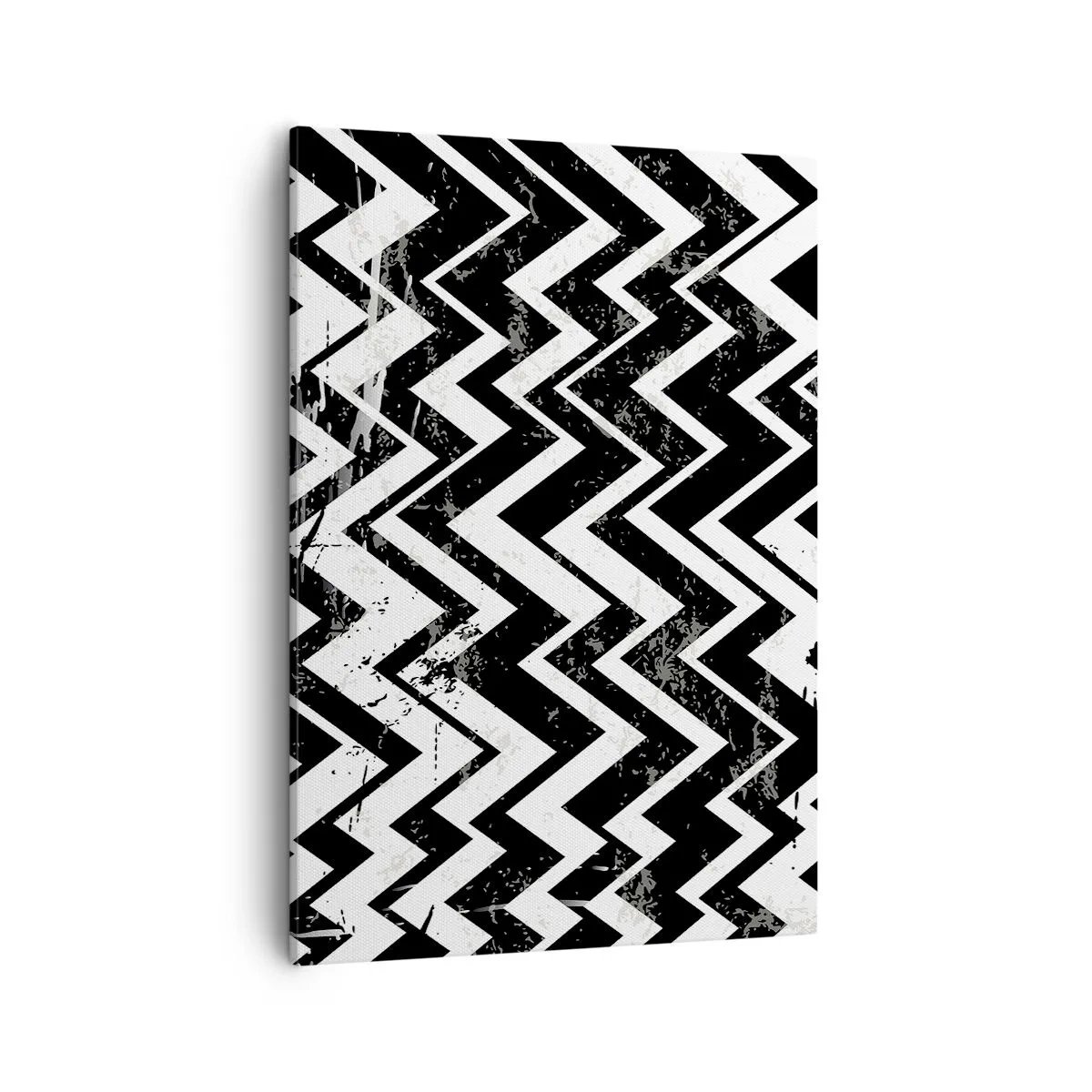 Schilderen op canvas - Zyg-wit, zag-zwart - 50x70 cm