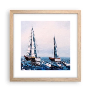 Een poster in een licht eiken lijst - Broederschap van de wind - 30x30 cm