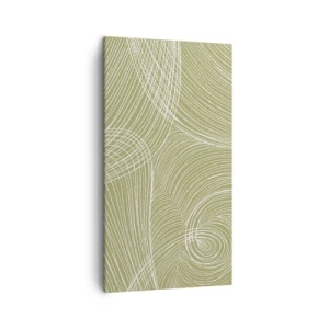 Schilderen op canvas - Ingewikkelde abstractie in wit - 45x80 cm