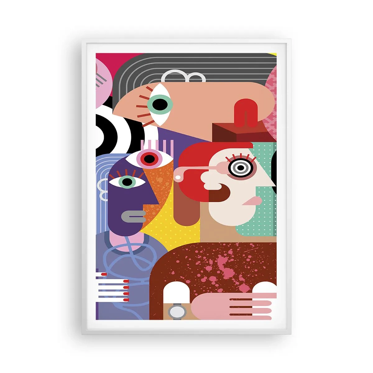 Poster in een witte lijst - Wij zijn van de heer Picasso - 70x100 cm