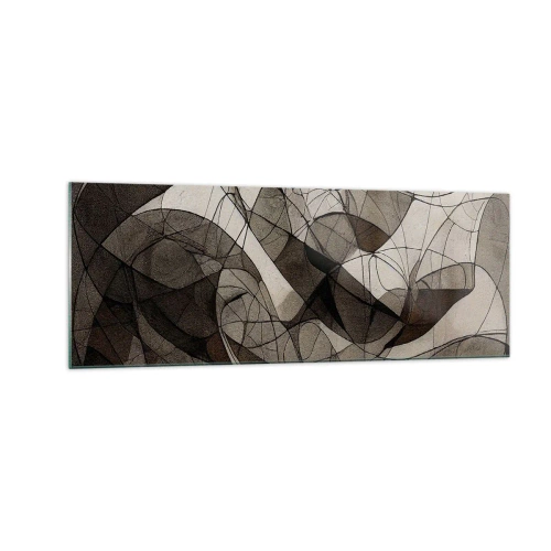 Schilderen op glas - Circulatie van aardekleuren - 140x50 cm