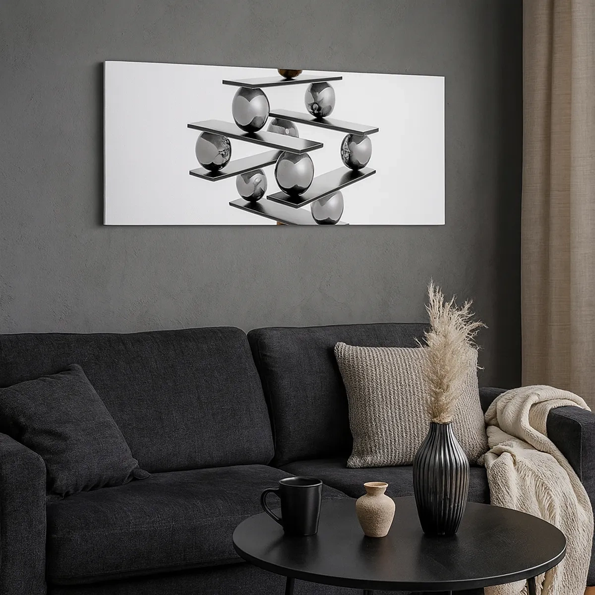 Schilderen op canvas - Goud-zilver balans - 30x30 cm