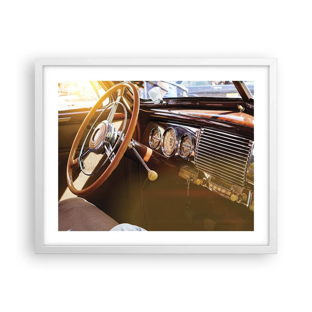 Poster in een witte lijst - Een adem van luxe uit het verleden - 50x40 cm