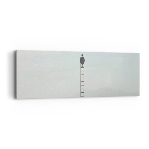 Schilderen op canvas - Stap verder op! - 90x30 cm