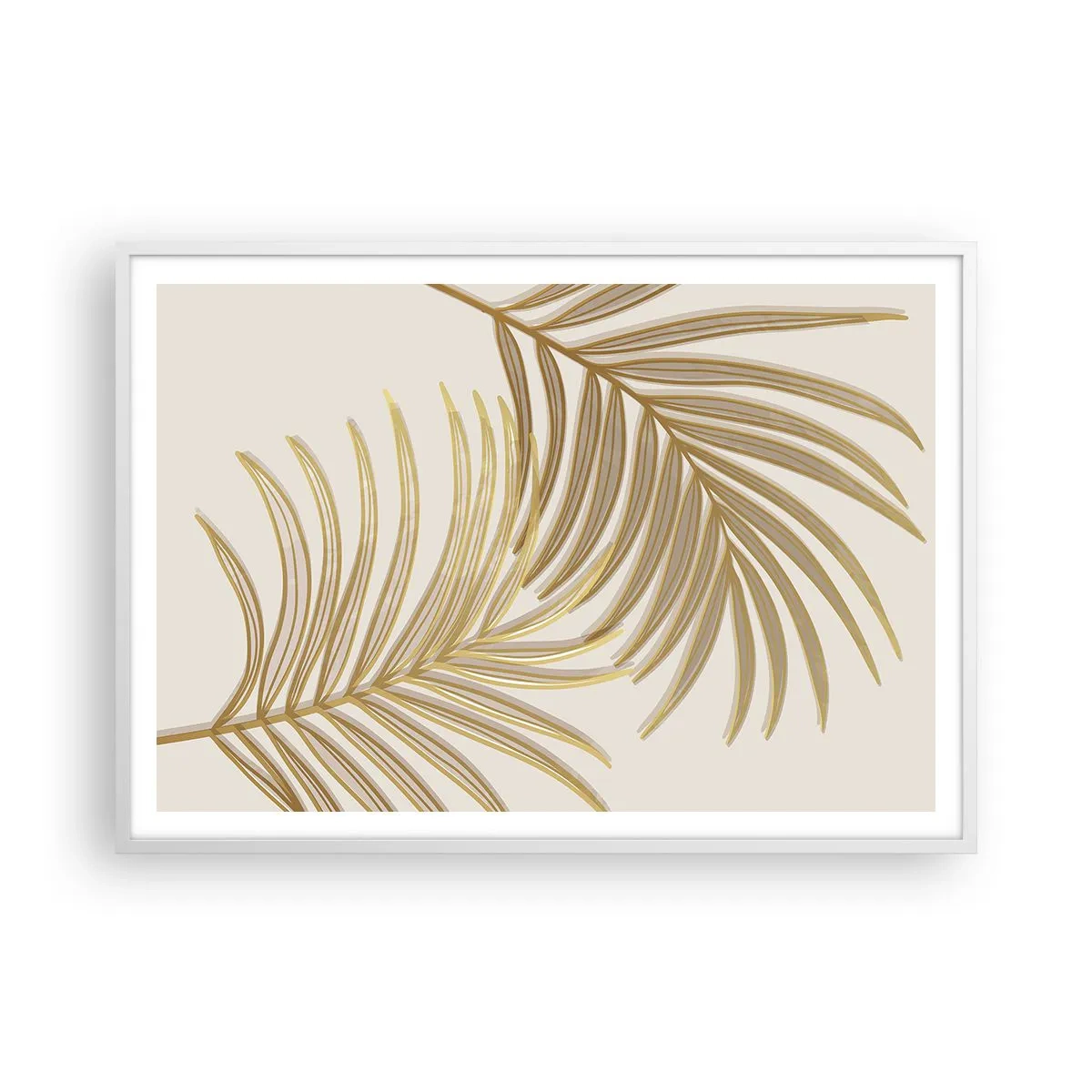 Poster in een witte lijst - Gouden Palm! - 100x70 cm