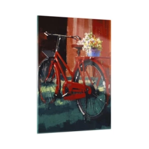 Schilderen op glas - Ik wil met mijn fiets rijden - 50x70 cm