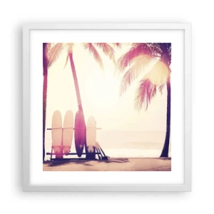 Poster in een witte lijst - Het wordt een geweldige dag - 40x40 cm