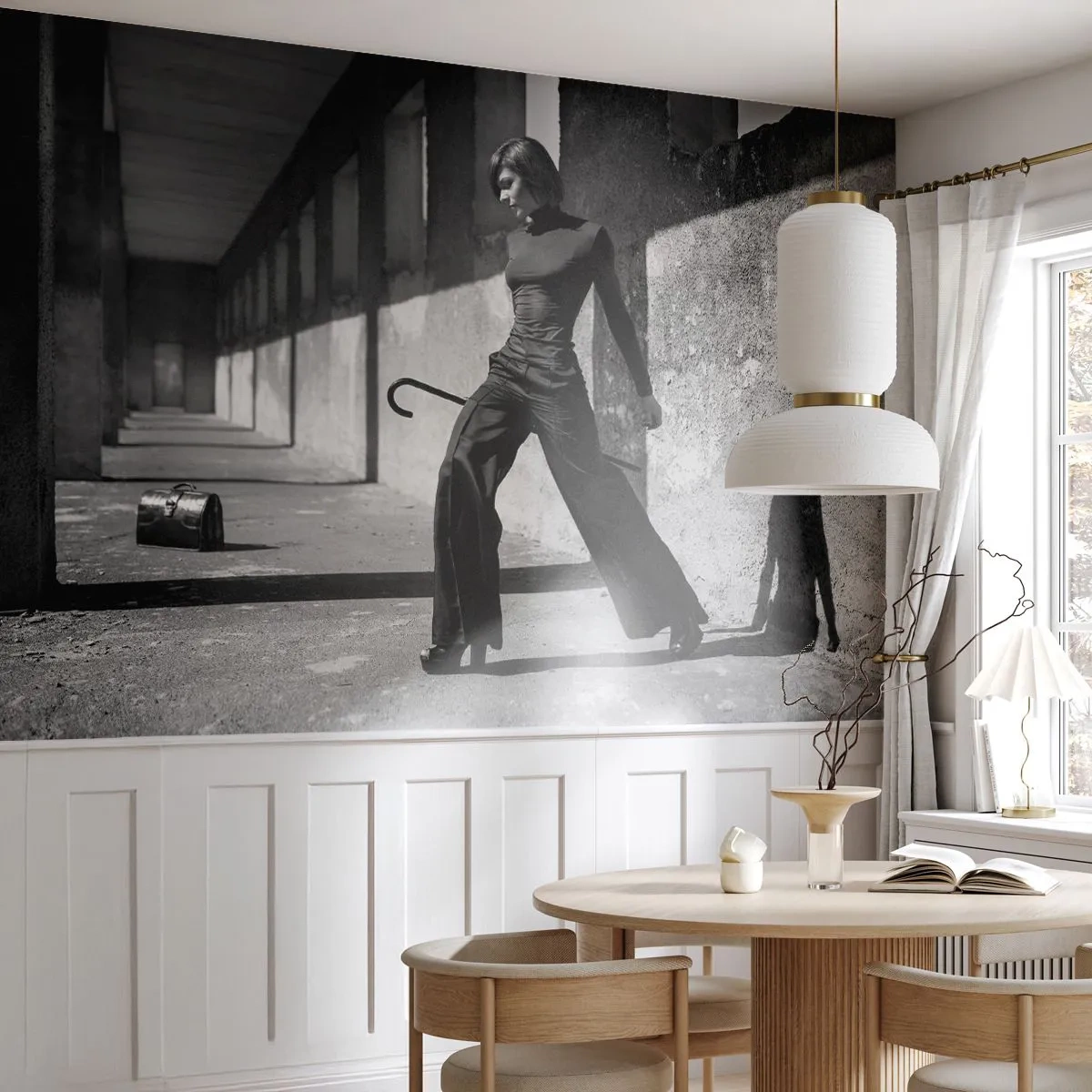 Fotobehang Standard Eco -   Stedelijke elegantie - Vrouw, Mode, Model - 400x280 cm